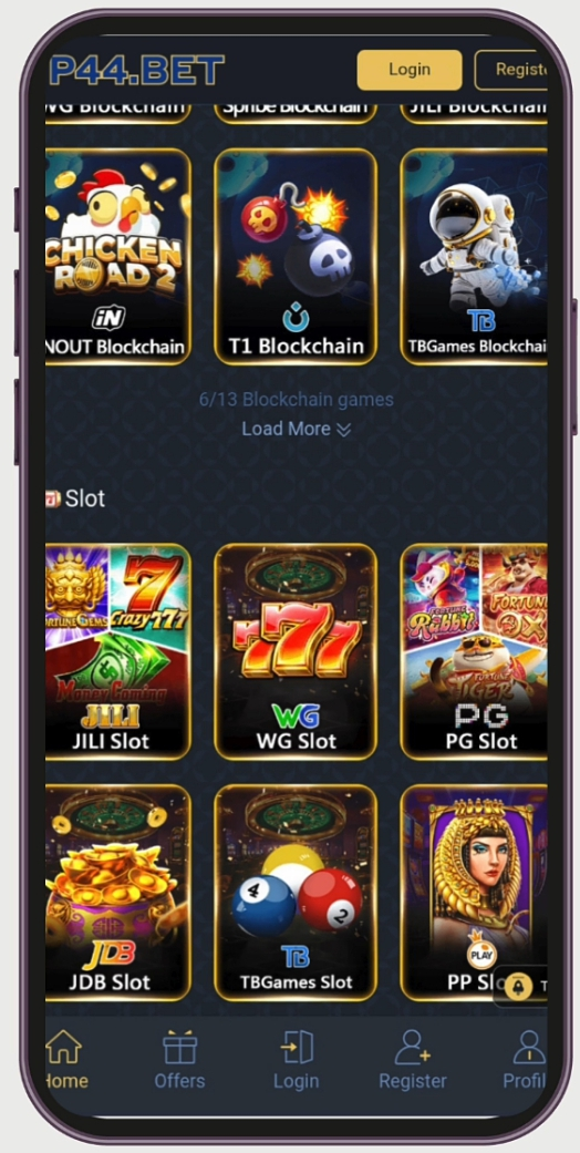 P44 Bet Game APK home interface