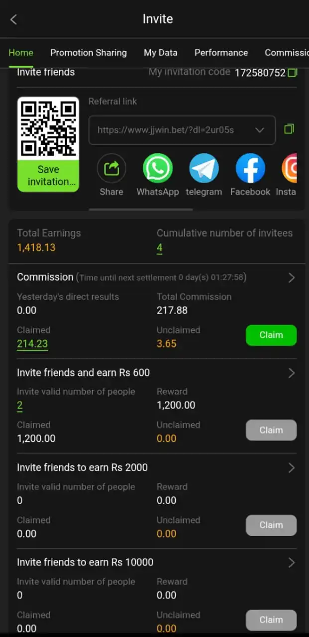 JJ Win Game Bonuses and rewords