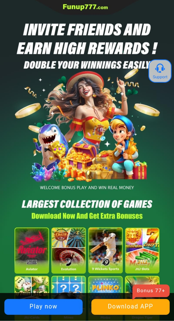 FunUp 777 Game dashboard